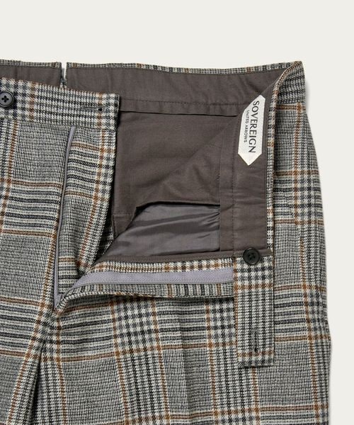 SOVEREIGN ウールチェックオフィサーパンツ 3シーズン　L SOVEREIGN ウールチェックオフィサーパンツ 3シーズン L