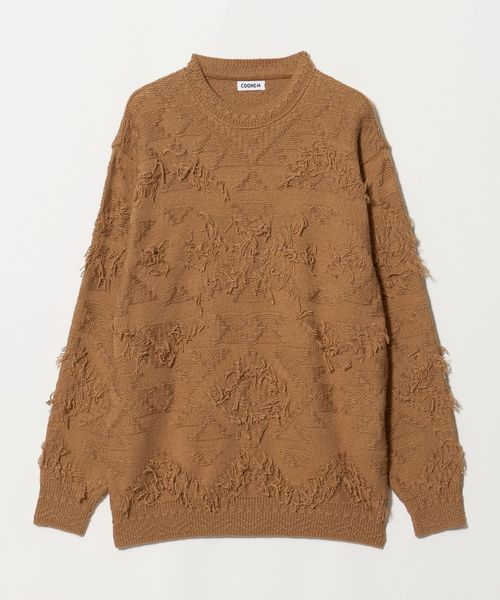 COOHEM/＜COOHEM＞BROWN COTTON WESTERN PULLOVER/ウエスタン プルオーバー/ニット / セーター