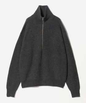 ULTERIOR/＜ULTERIOR＞MELANGE RIB HALF ZIP KNIT/ハーフジップ ニット/ニット / セーター