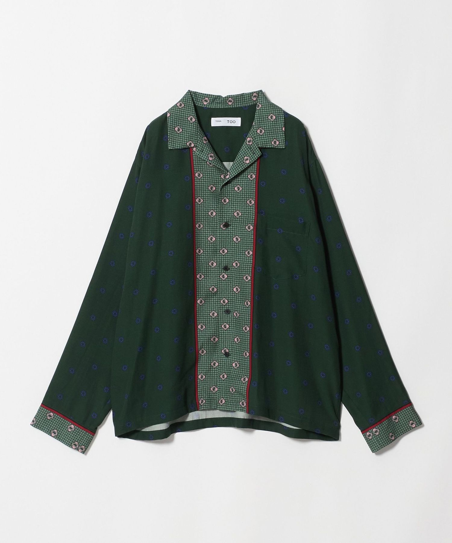 TOGA TOO＞INNER PRINT LONG SLEEVE SHIRT/プリント シャツ
