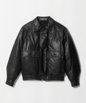 AURALEE/＜AURALEE＞FINE CALF LEATHER DOWN BLOUSON/ダウン ブルゾン/ダウンジャケット / ダウンベスト