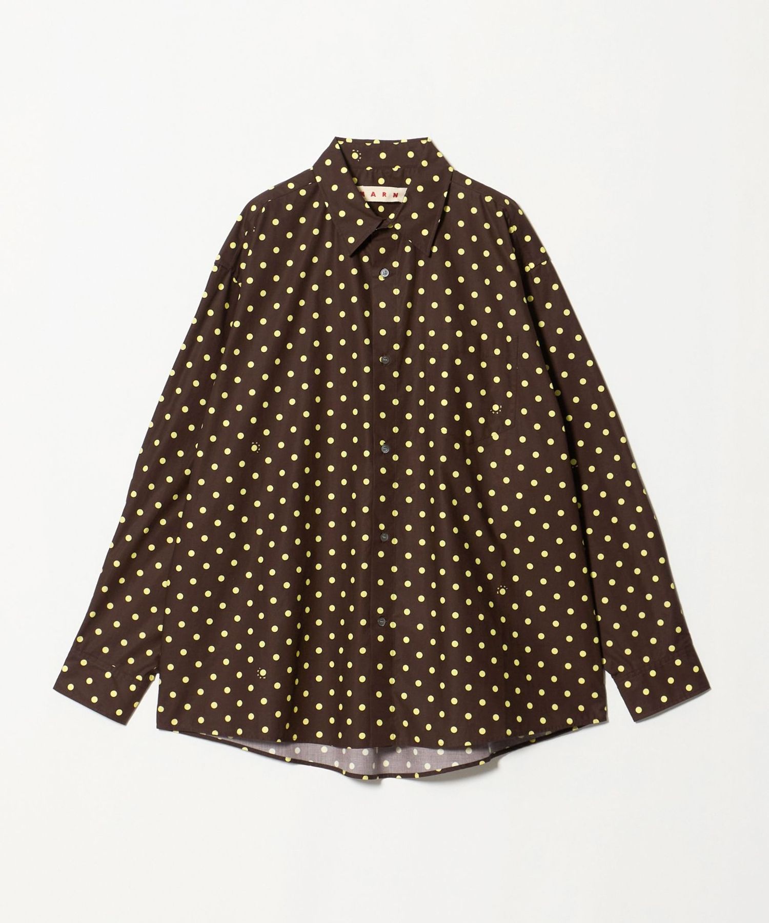MARNI＞ ポプリン ポルカドット プリントシャツ