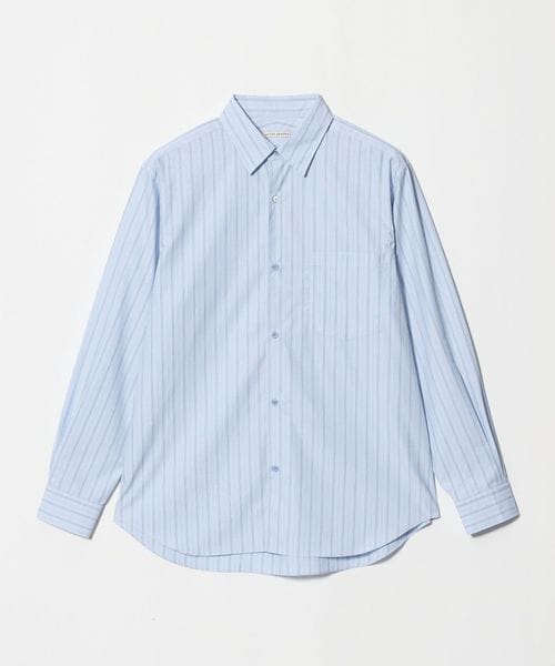 UNITED ARROWS/カリビアーナミルズ ストライプ ポプリン レギュラーカラーシャツ/シャツ / ブラウス