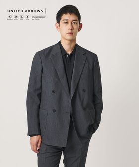 UNITED ARROWS/テックデニム ダブル 4ボタン テーラードジャケット UA COZY ウォッシャブル ヨコストレッチ/セットアップ ジャケット