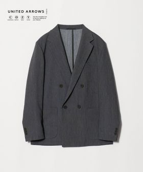 UNITED ARROWS/テックデニム ダブル 4ボタン テーラードジャケット UA COZY ウォッシャブル ヨコストレッチ/セットアップ ジャケット