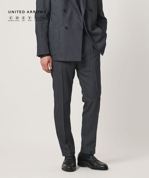 UNITED ARROWS/テックデニム 1プリーツ パンツ UA COZY ウォッシャブル ヨコストレッチ/セットアップ パンツ