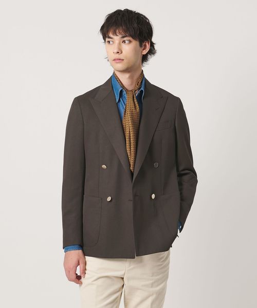 UNITED ARROWS/ギャバジン ダブル 4ボタン ブレザー SーMODEL/テーラードジャケット