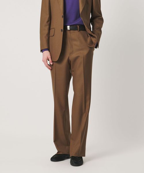 UNITED ARROWS/ギャバジン フレア ノープリーツ スラックス ヨコストレッチ/セットアップ パンツ