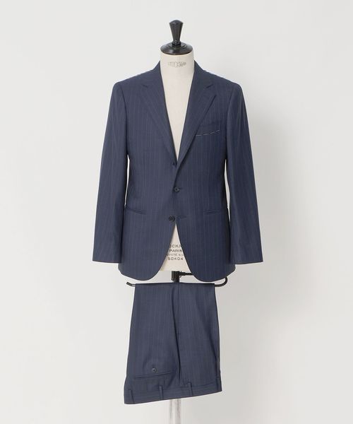UNITED ARROWS/シャークスキン ストライプ シングル 3ボタン スーツ SーMODEL ヨコストレッチ 撥水/スーツ / セットアップ