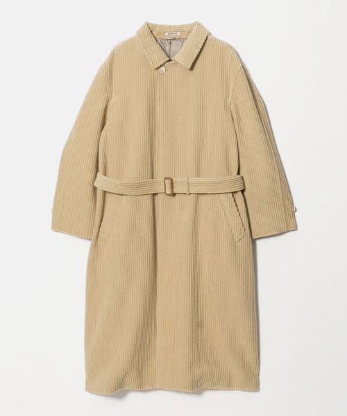 AURALEE/＜AURALEE＞WOOL CASHMERE CORDUROY SOUTIEN COLLAR COAT/コーデュロイ ステンカラーコート/ステンカラーコート