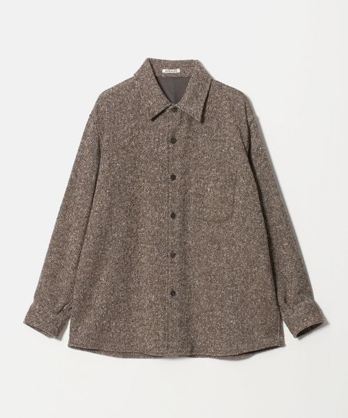 AURALEE/＜AURALEE＞HOMESPUN TWEED SHIRT BLOUSON/ホームスパン ツイード シャツブルゾン/シャツ / ブラウス