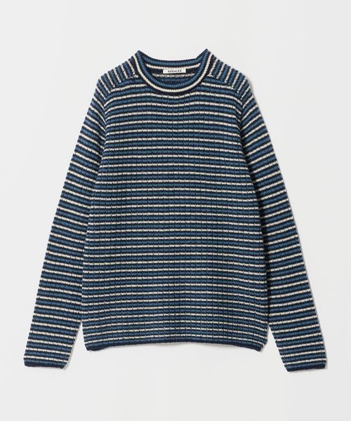 AURALEE/＜AURALEE＞ WOOL CASHMERE RIB KNIT P/O/リブボーダーニット/ニット / セーター