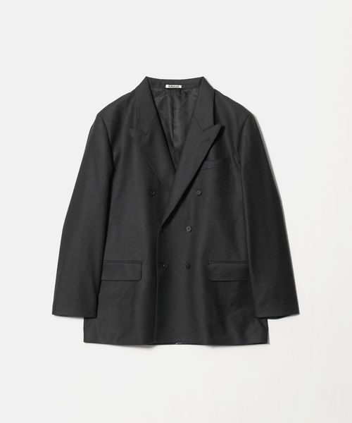 AURALEE/＜AURALEE＞FULLING FLANNEL DOUBLEBREASTED JACKET/フランネル ダブル 6ボタン テーラードジャケット/テーラードジャケット