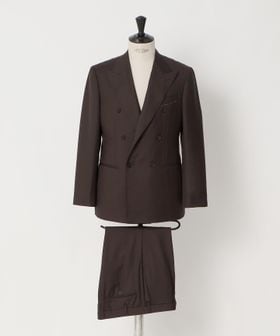 UNITED ARROWS/ブラウン シャークスキン ダブル 6ボタン スーツ MCーMODEL/スーツ / セットアップ