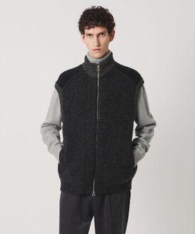 Slopeslow/【別注】＜Slopeslow＞ZIP FRONT VEST/ジップ ニットベスト/ニット / セーター