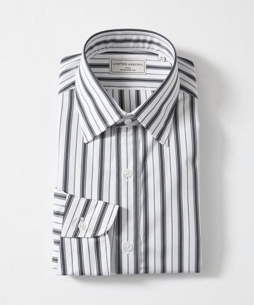 UNITED ARROWS/THOMAS MASON オルタネイトストライプ ショートポイント レギュラーカラーシャツ/シャツ / ブラウス