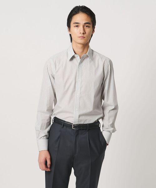 UNITED ARROWS/ALBINI オルタネートストライプ ラウンドレギュラーカラー シャツ/シャツ / ブラウス