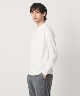 UNITED ARROWS/ALBINI オーガニックコトン モックネック ロングスリーブ Tシャツ 抗菌防臭/Tシャツ / カットソー
