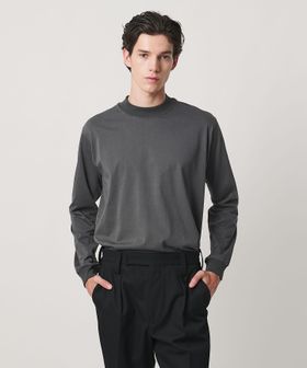 UNITED ARROWS/ALBINI オーガニックコトン モックネック ロングスリーブ Tシャツ 抗菌防臭/Tシャツ / カットソー