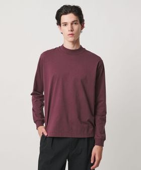 UNITED ARROWS/ALBINI オーガニックコトン モックネック ロングスリーブ Tシャツ 抗菌防臭/Tシャツ / カットソー