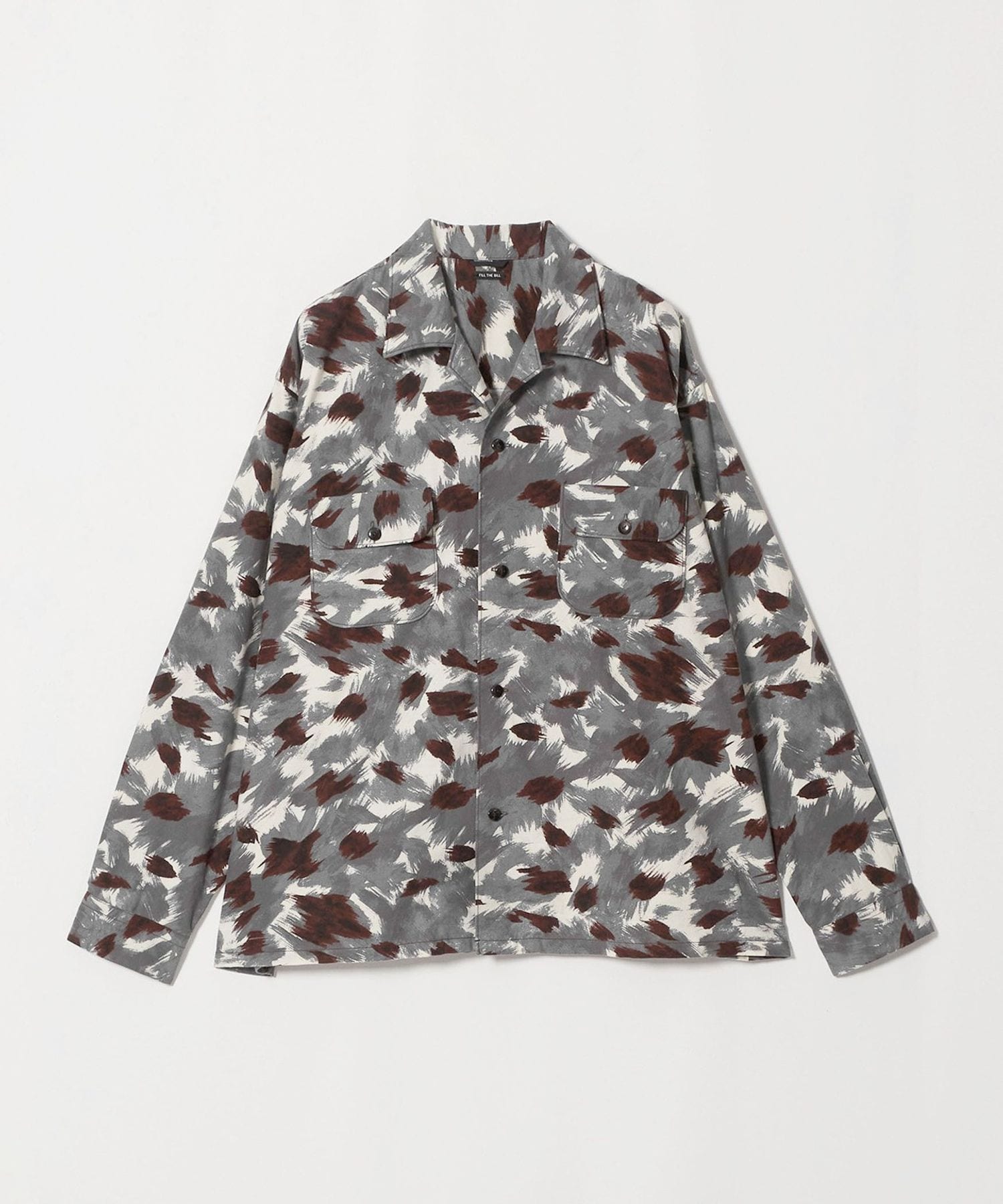 FILL THE BILL＞LEOPARD PATTERN SHIRT/レオパード オープンカラーシャツ