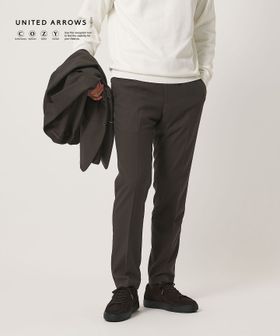 UNITED ARROWS/テックツイル ノープリーツ テーパードスラックス UA COZY ウォッシャブル ヨコストレッチ/セットアップ パンツ
