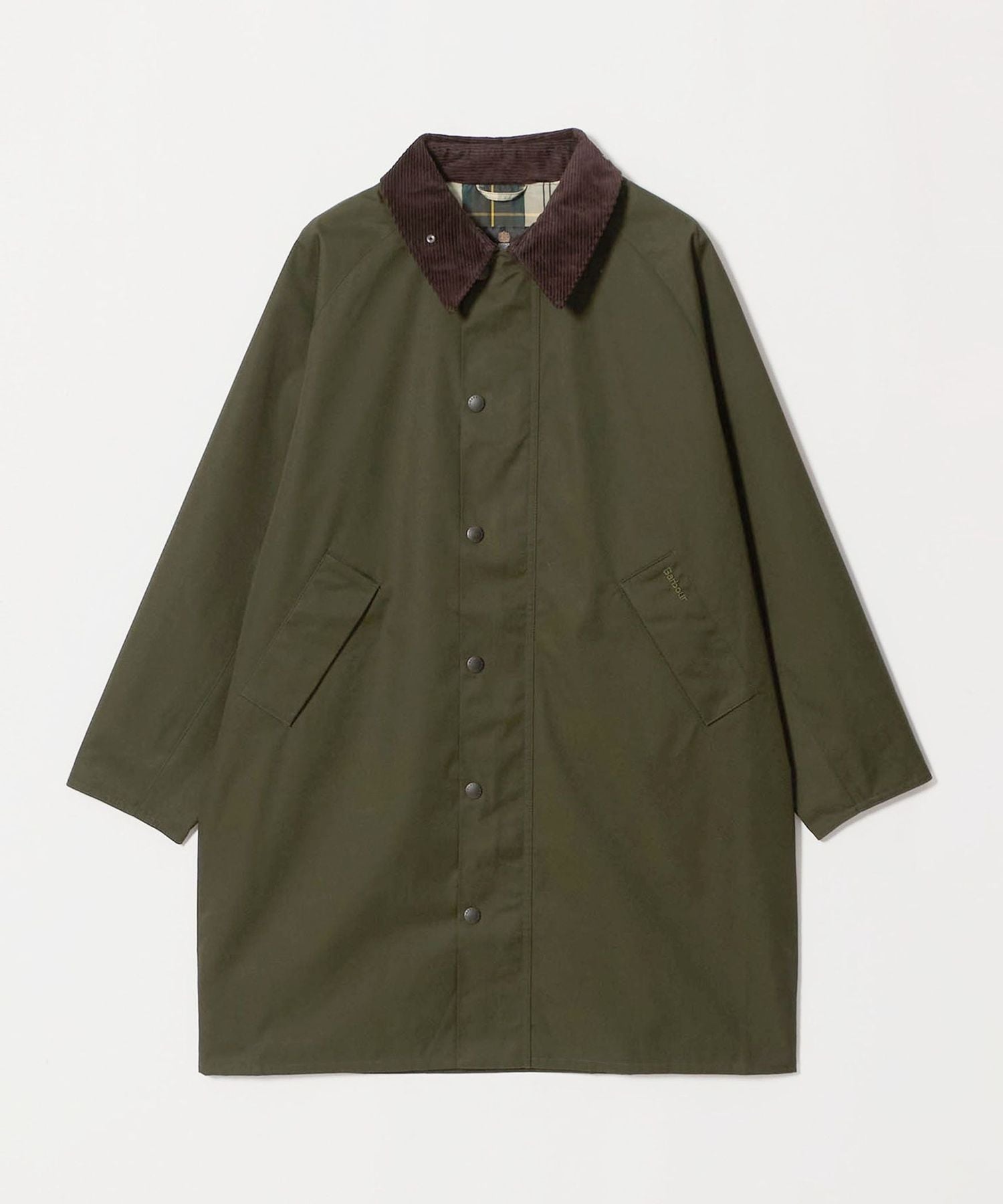 Barbour ロングコート 38サイズ オリーブグリーン BARBOUR＞LONG TRANSPORT/ロング コート
