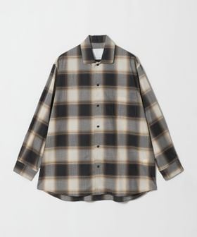 nonnotte/＜nonnotte＞Calm Oversized Open Collar Shirt/オンブレチェック シャツ/シャツ / ブラウス