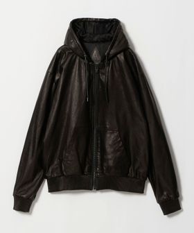 A LEATHER/＜A LEATHER＞ZIP HOODIE/レザー ジップ フーディー/その他コート / ブルゾン