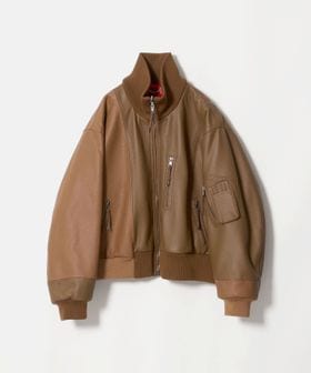 MAISON MARGIELA/＜MAISON MARGIELA＞ レザー ボンバージャケット/その他コート / ブルゾン