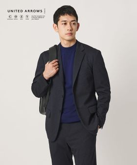 UNITED ARROWS/シャークスキン シングル ２ボタン テーラードジャケット UA COZY ウォッシャブル ２WAYストレッチ/セットアップ ジャケット