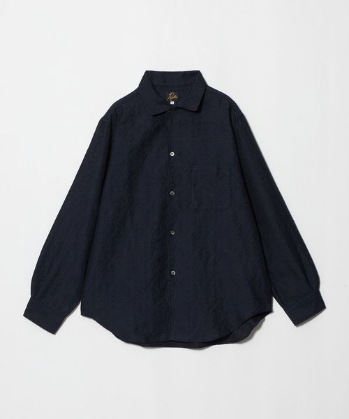 NEEDLES/＜NEEDLES＞Pin―Tuck Collar Shirt/ジオメトリック ジャガード オープンカラーシャツ/シャツ / ブラウス