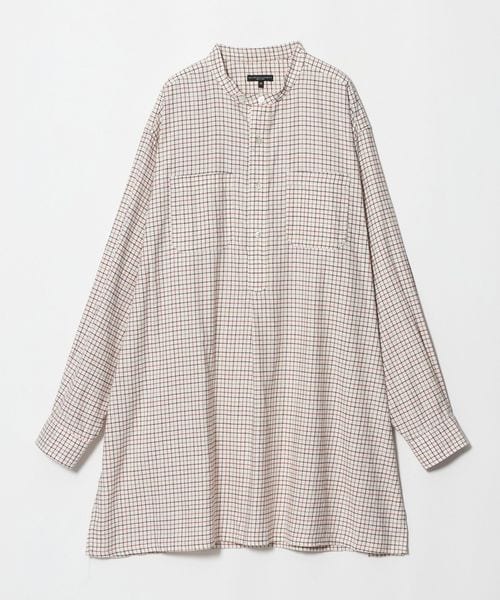 ENGINEERED GARMENTS/＜ENGINEERED GARMENTS＞Banded Collar Long Shirt/タッターソール バンドカラー プルオーバーシャツ/シャツ / ブラウス