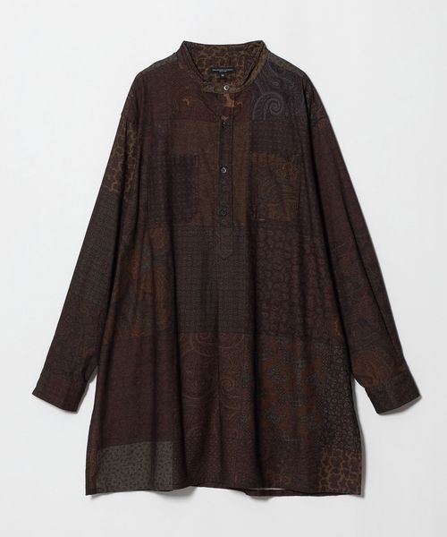 ENGINEERED GARMENTS/＜ENGINEERED GARMENTS＞Banded Collar Long Shirt/ペイズリー バンドカラー プルオーバーシャツ/シャツ / ブラウス