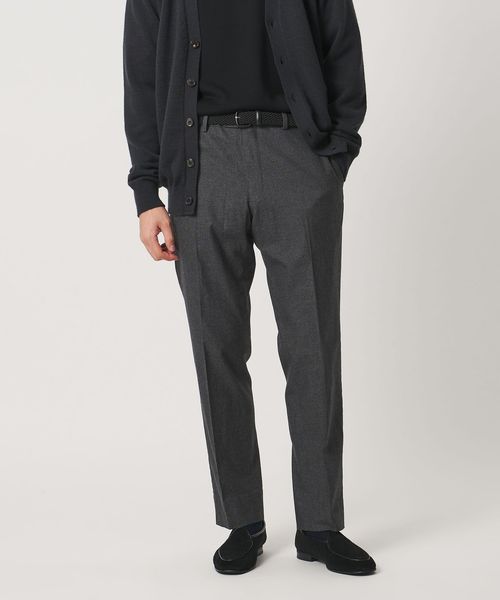 UNITED ARROWS/ハウンドトゥース サイドエクステンド ノープリーツ スラックス COMFORT EASY―MODEL/スラックス