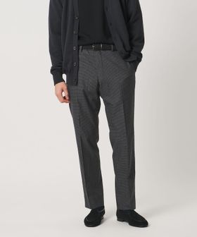 UNITED ARROWS/ハウンドトゥース サイドエクステンド ノープリーツ スラックス COMFORT EASY―MODEL/スラックス