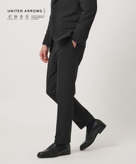 UNITED ARROWS/PERTEX バックブラッシュド ノープリーツ スラックス UA COZY ウォッシャブル 撥水 2WAYストレッチ/セットアップ パンツ