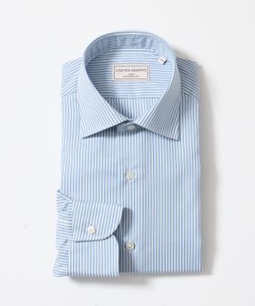 UNITED ARROWS/イージーケア AG ブルーストライプ セミワイドカラーシャツ 抗菌防臭/シャツ / ブラウス