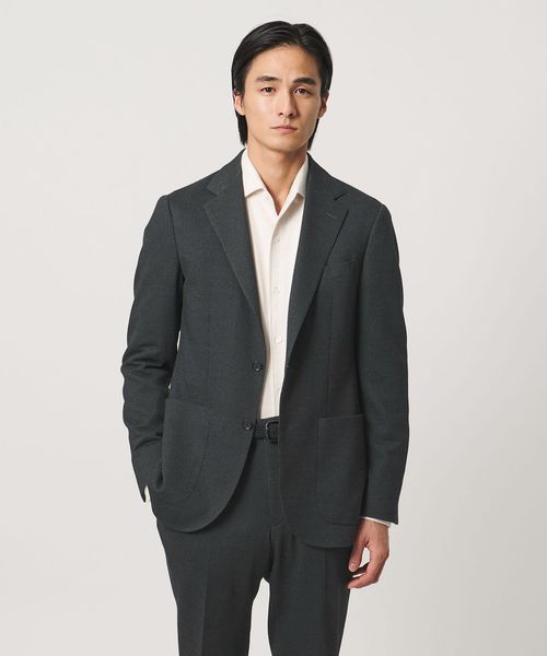 UNITED ARROWS/ハウンドトゥース ジャージ シングル 2ボタン テーラードジャケット COMFORT EASY―MODEL/セットアップ ジャケット