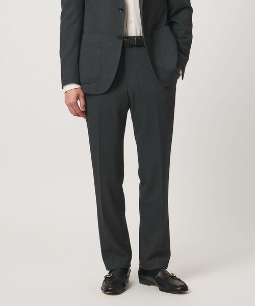 UNITED ARROWS/ハウンドトゥース ジャージ サイドエクステンド ノープリーツ スラックス COMFORT EASY―MODEL/セットアップ パンツ
