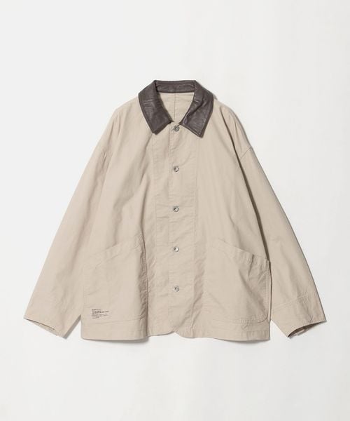 FreshService/＜FreshService＞COTTON CANVAS LEATHER COLLAR WORK JACKET/ワークジャケット/カバ―オール