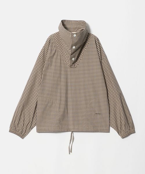 MARNI/＜MARNI＞チェックポプリン ファネルネック シャツ/シャツ / ブラウス