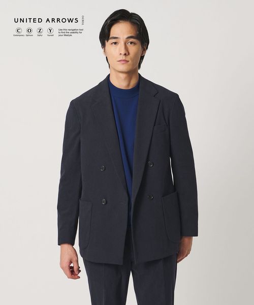 UNITED ARROWS/ライト コーデュロイ ダブル 4ボタン テーラードジャケット UA COZY ウォッシャブル ヨコストレッチ/セットアップ ジャケット
