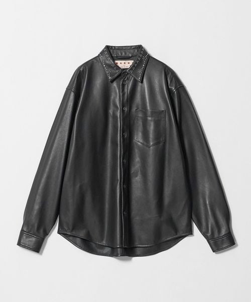 MARNI/＜MARNI＞レザー レギュラーカラーシャツ/シャツ / ブラウス