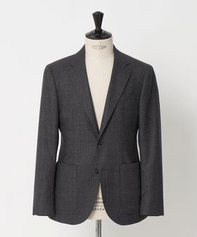 UNITED ARROWS/フランネル グレンプレイド シングル ２ボタン テーラードジャケット COMFORT EASY―MODEL ヨコストレッチ/セットアップ ジャケット