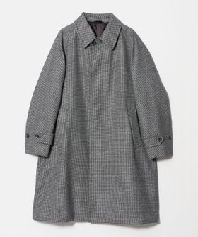 UNITED ARROWS/ウーステッド メルトン ハウンドトゥース バルマカーンコート/ステンカラーコート