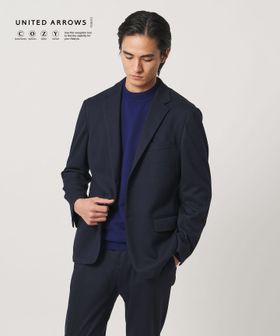 UNITED ARROWS/ハウンドトゥース シングル 2ボタン テーラードジャケット UA COZY ウォッシャブル ヨコストレッチ/セットアップ ジャケット