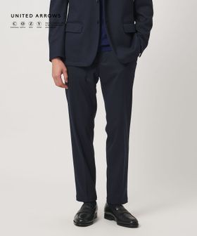 UNITED ARROWS/ハウンドトゥース ノープリーツ パンツ UA COZY ウォッシャブル ヨコストレッチ/スラックス