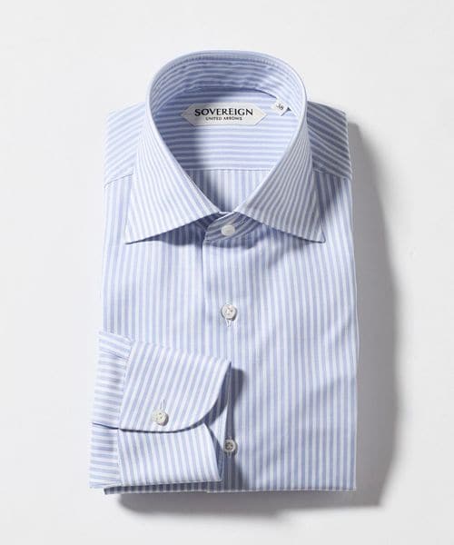 SOVEREIGN/＜SOVEREIGN＞ GRANDI＆RUBINELLI カラーストライプ ハンドライン ワイドカラーシャツ/シャツ / ブラウス
