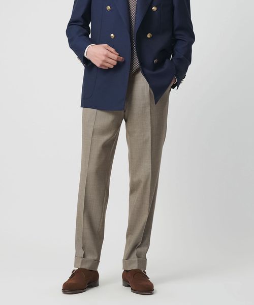 EMINENTO/＜EMINENTO＞ シャークスキン 1プリーツ スラックス/スラックス